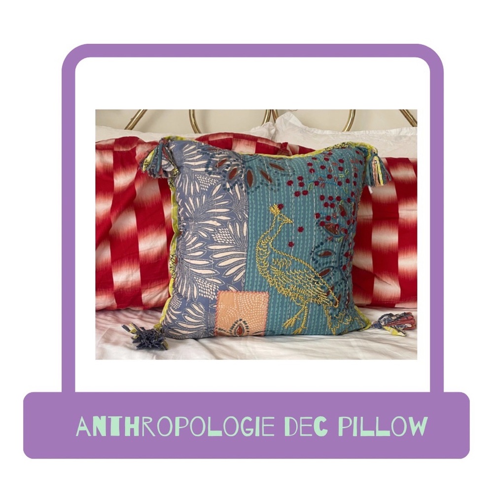 Patchwork Anthropologie Dec Pillow nwot